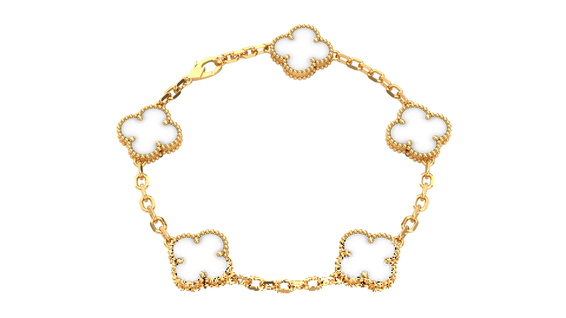 VanCleef Bracelet Flower  3D print model_7