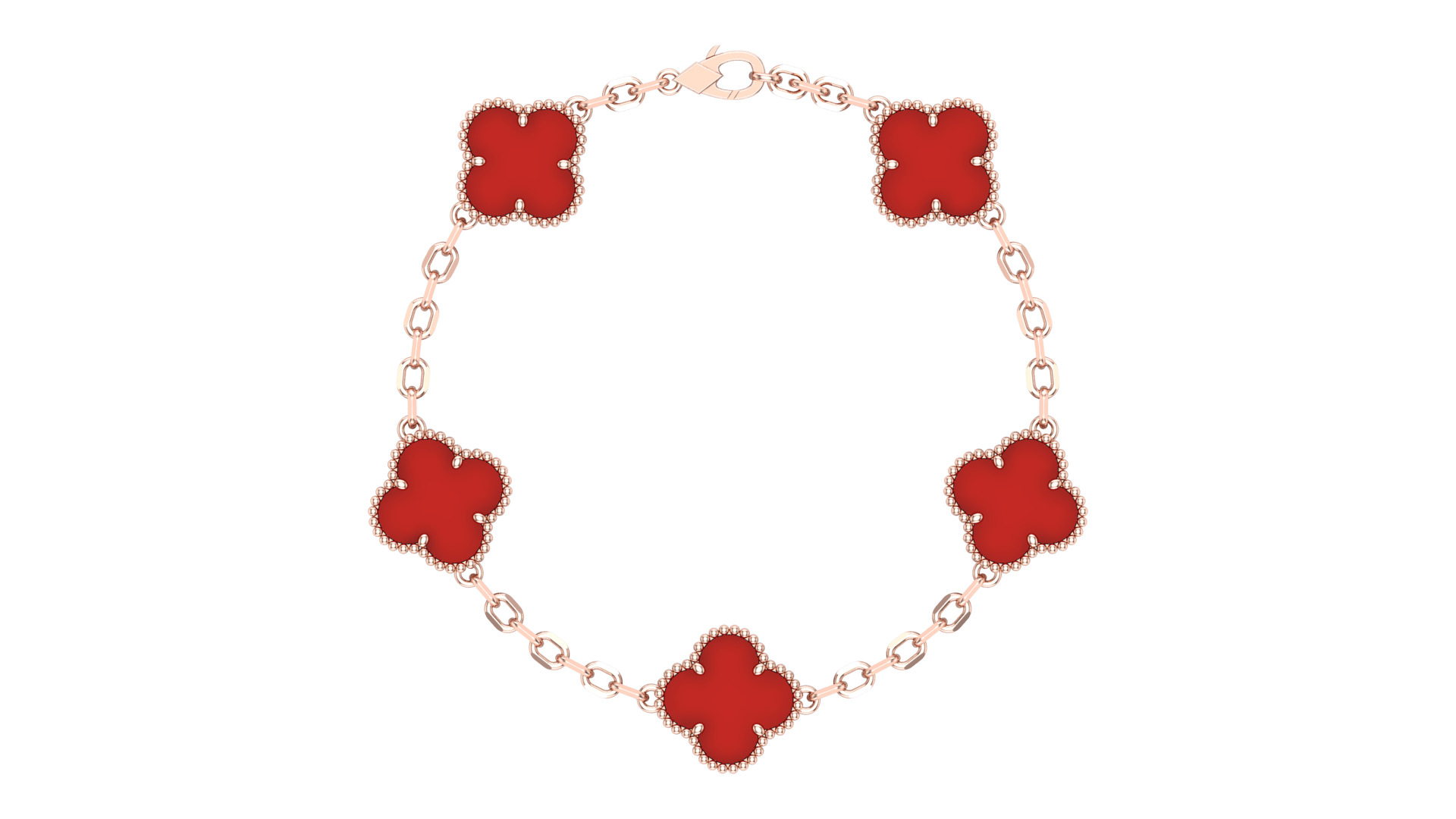 VanCleef Bracelet Flower  3D print model_15