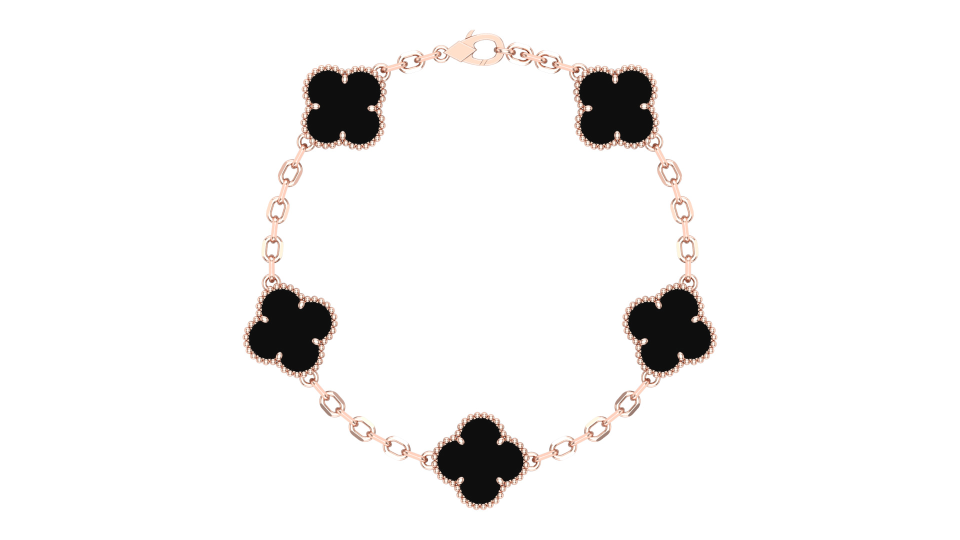 VanCleef Bracelet Flower  3D print model_9