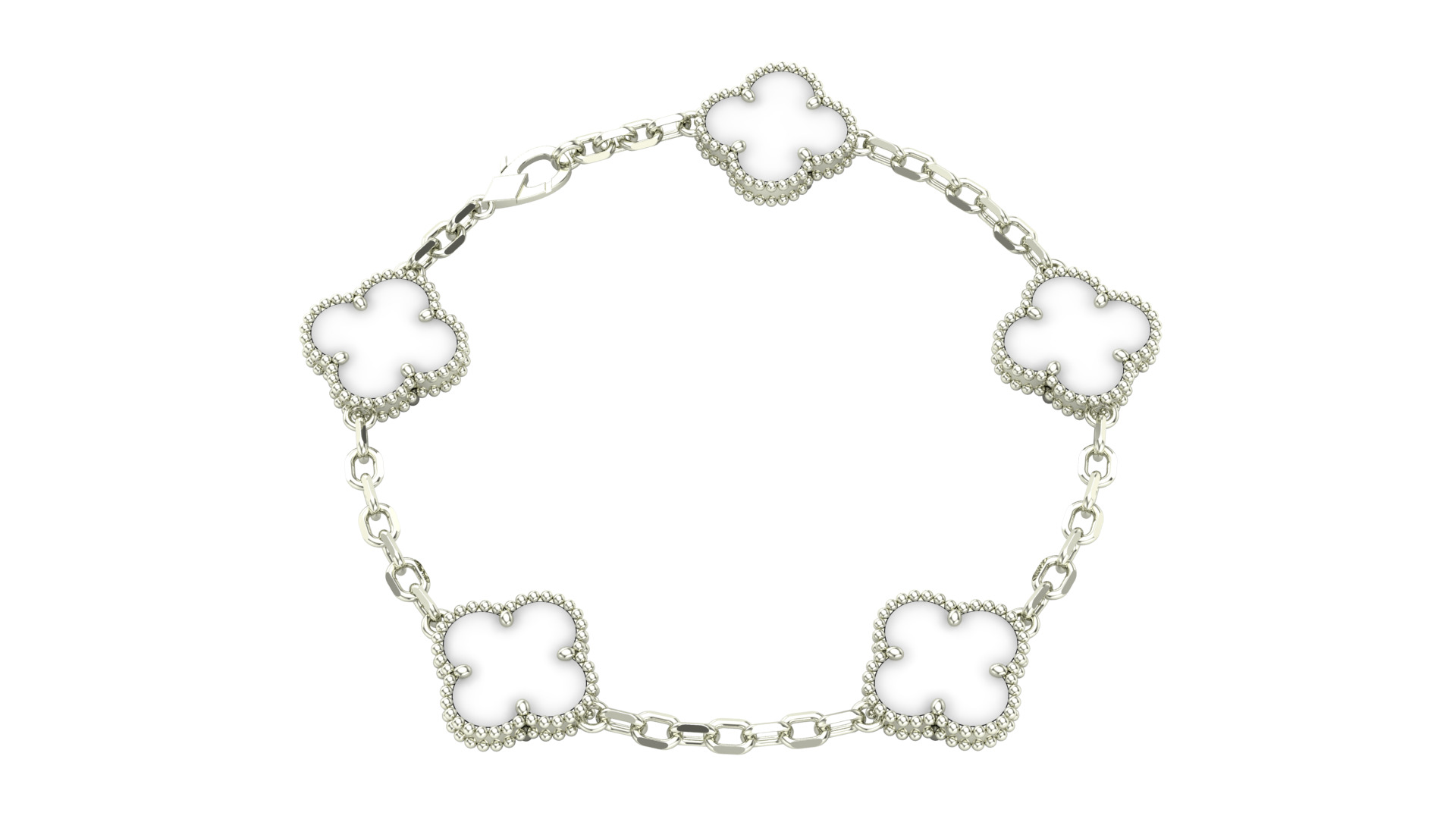 VanCleef Bracelet Flower  3D print model_5