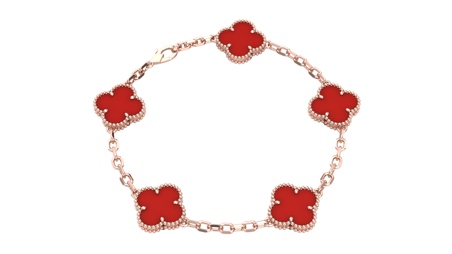 VanCleef Bracelet Flower  3D print model_16