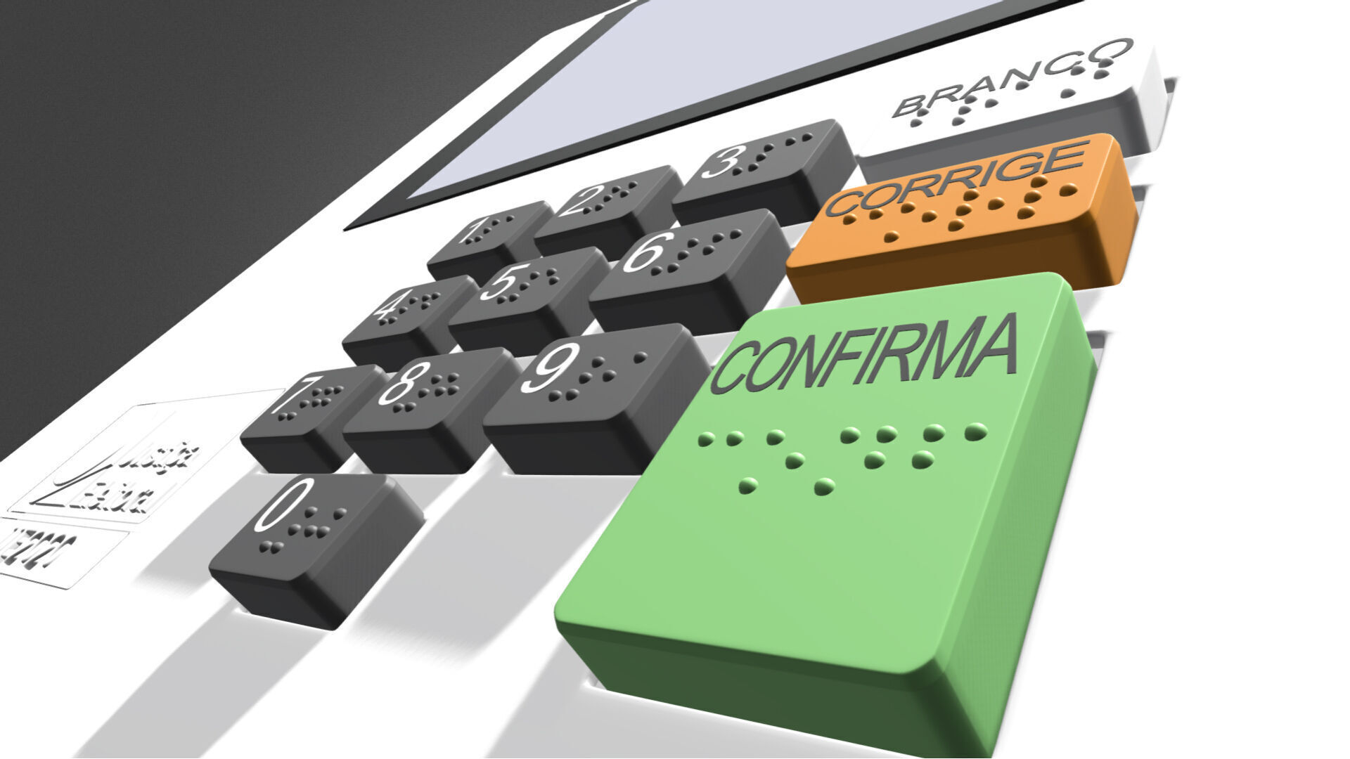 Electronic voting machine in Brazil 2020 3D model_4