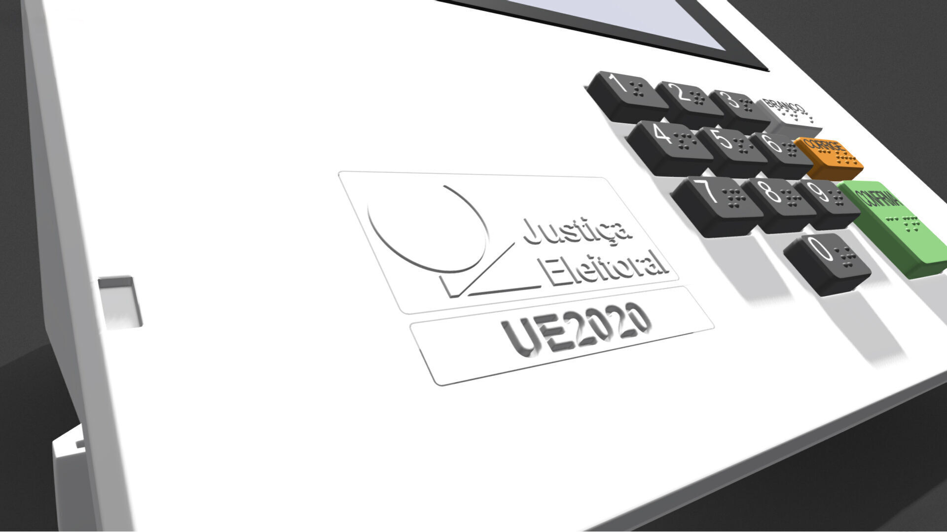 Electronic voting machine in Brazil 2020 3D model_3