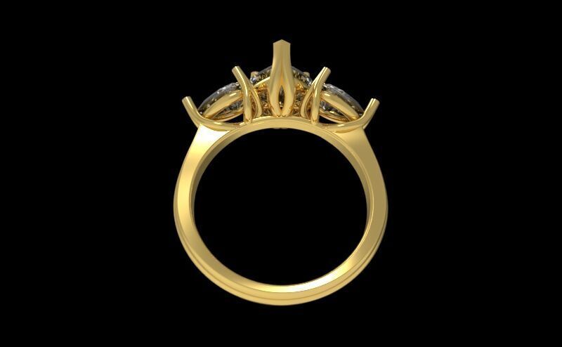 Three Diamond Ring 25 3D print model_1