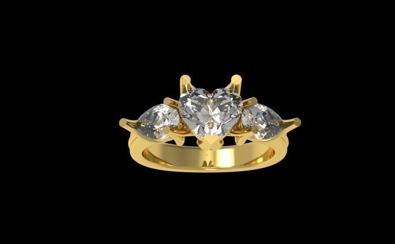 Three Diamond Ring 25 3D print model_2