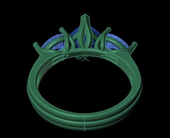 Three Diamond Ring 25 3D print model_6