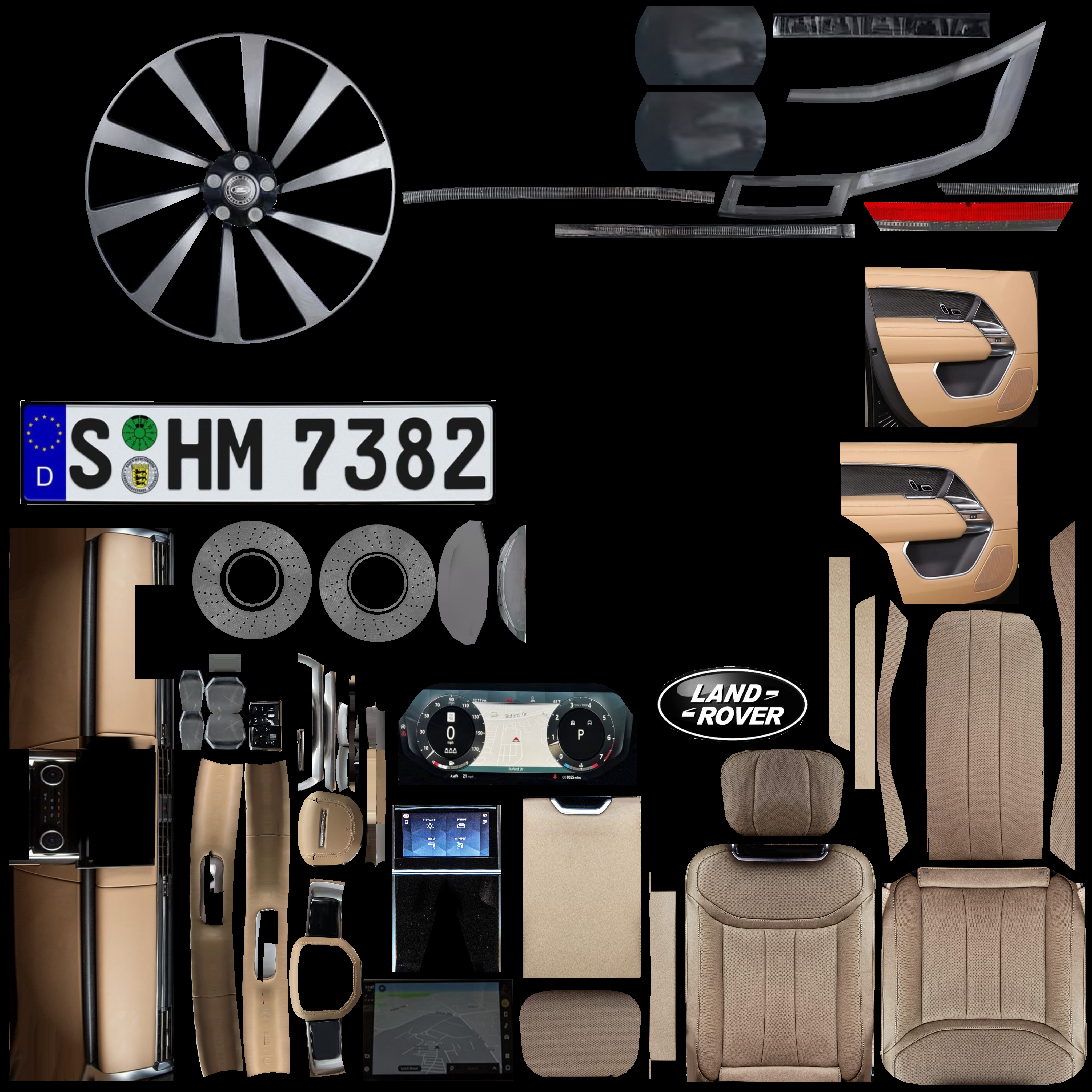 Land Rover Range Rover Low-poly 3D model_36