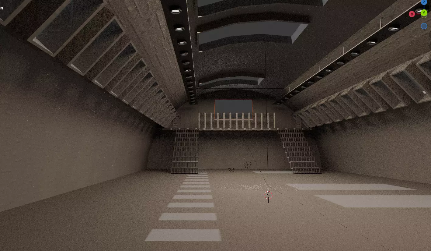 Empty Warehouse Free low-poly 3D model