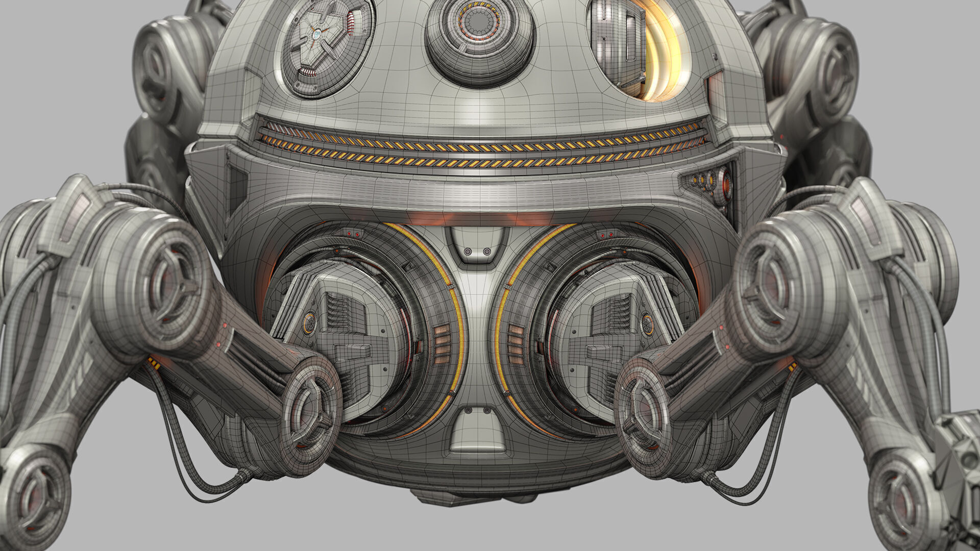 Spider Robot Mech - Rigged and Animated 3D model_35