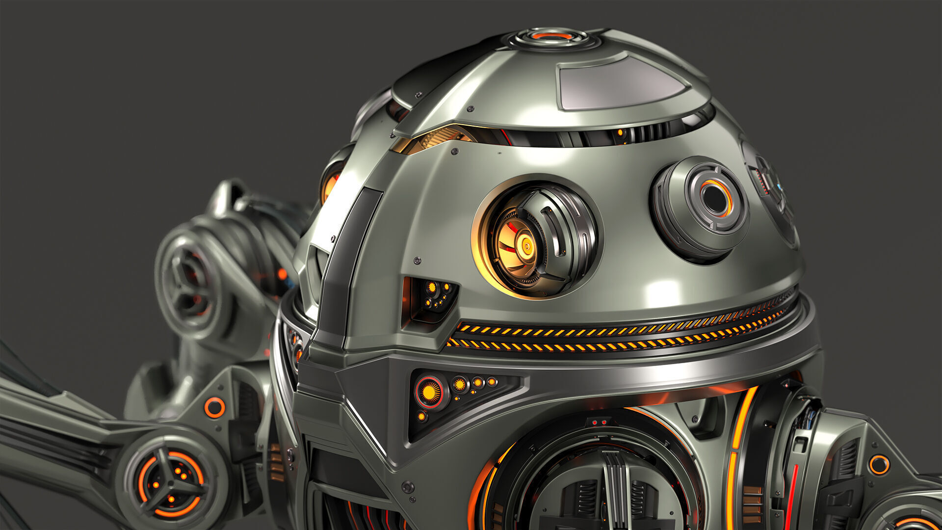 Spider Robot Mech - Rigged and Animated 3D model_26