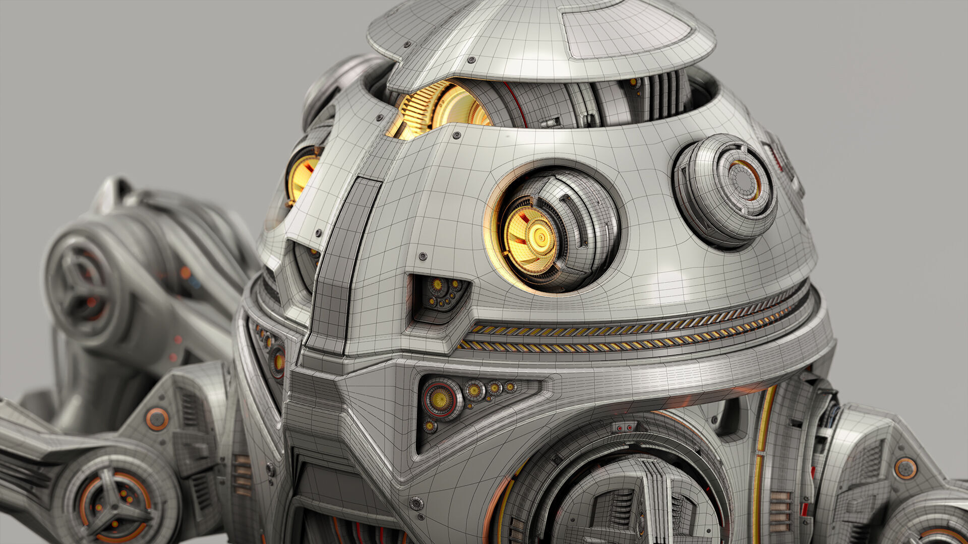 Spider Robot Mech - Rigged and Animated 3D model_24