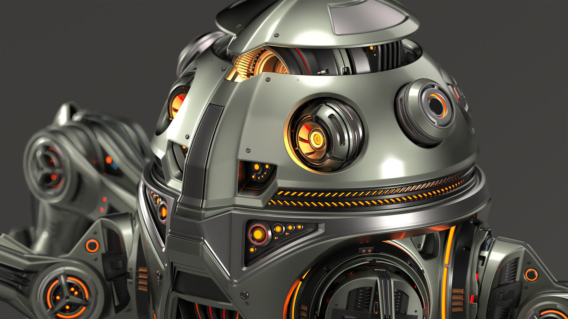 Spider Robot Mech - Rigged and Animated 3D model_3