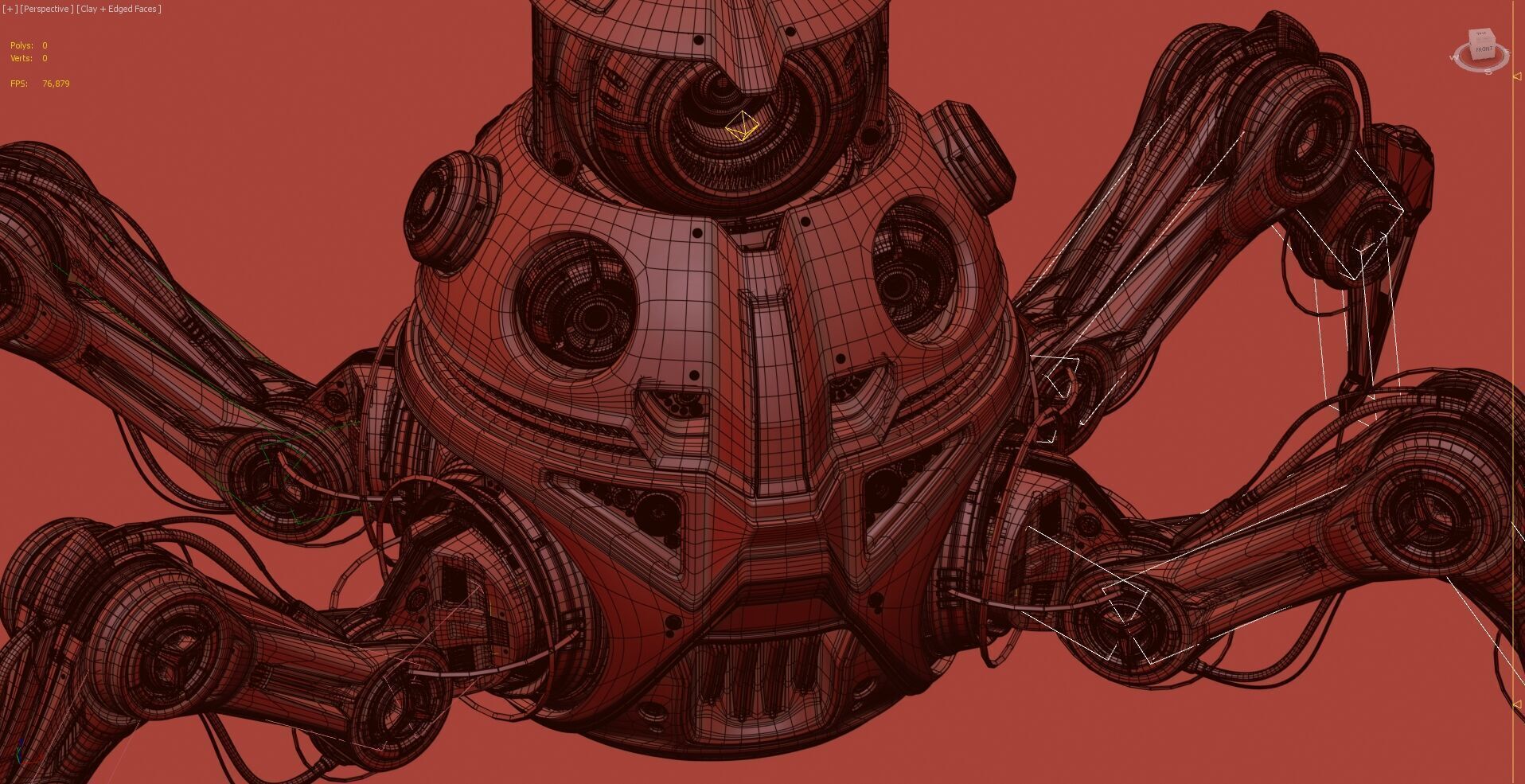 Spider Robot Mech - Rigged and Animated 3D model_22