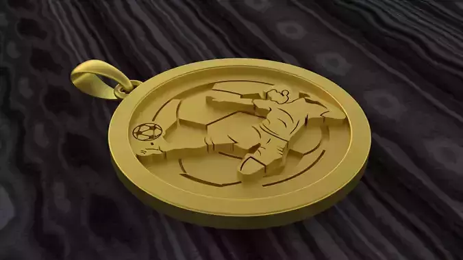 football player pendant 3D print model