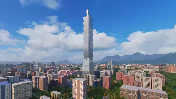 Taipei 101 building 3D model