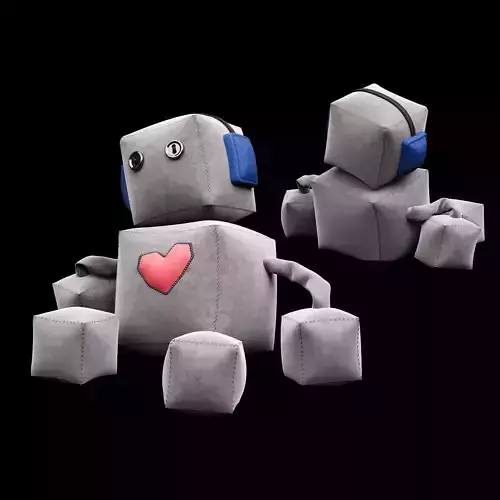 Robot soft toy 3D model