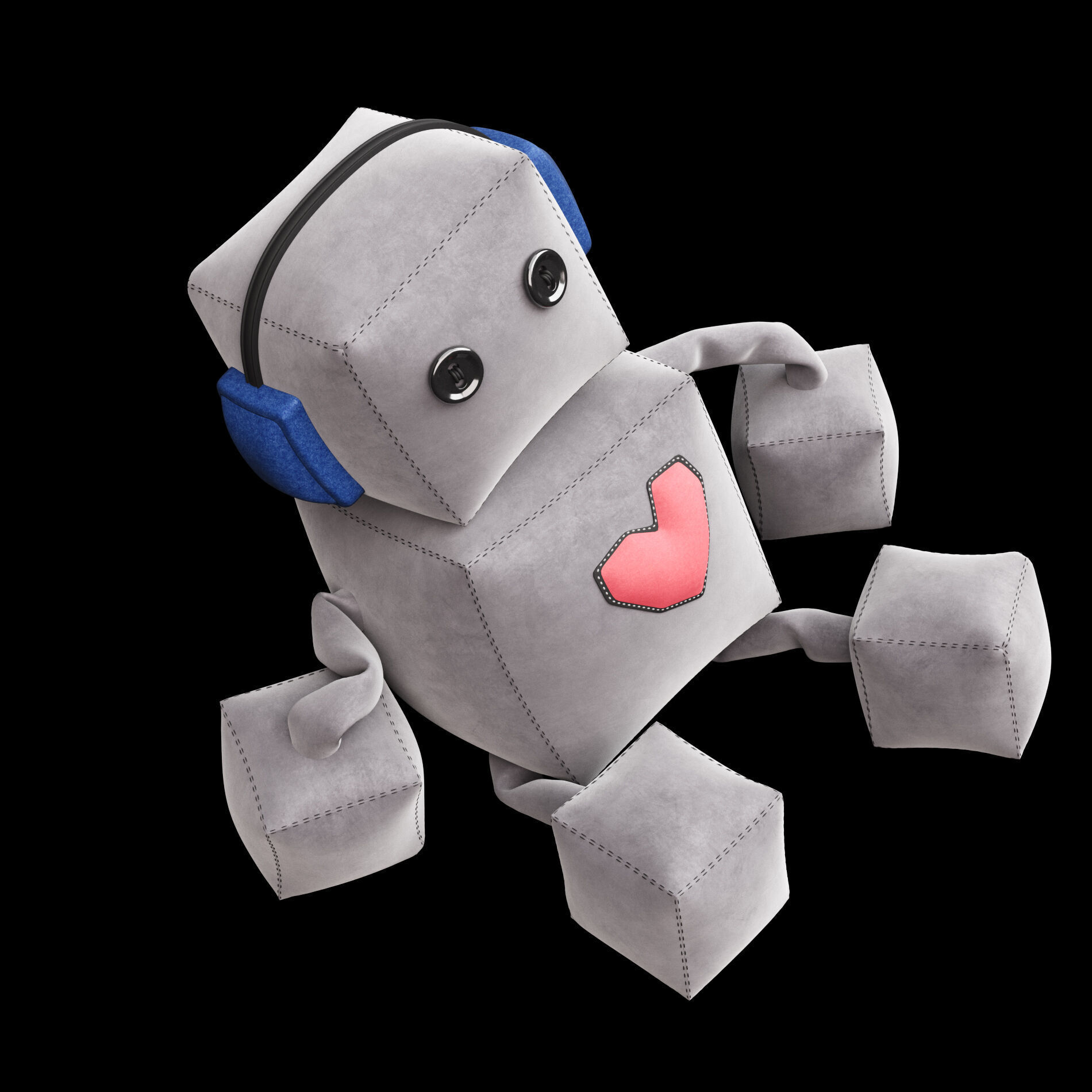 Robot soft toy 3D model_8