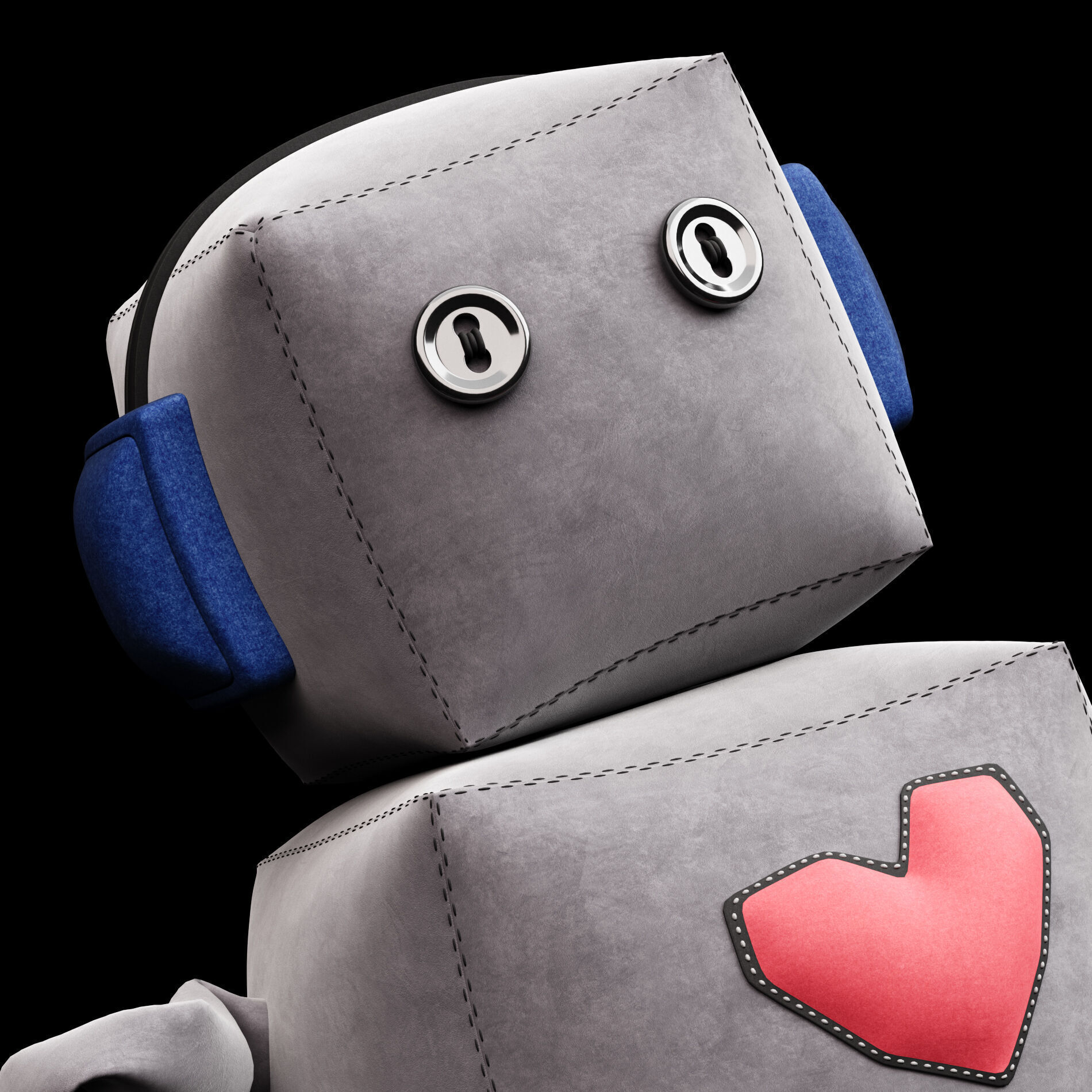 Robot soft toy 3D model_12