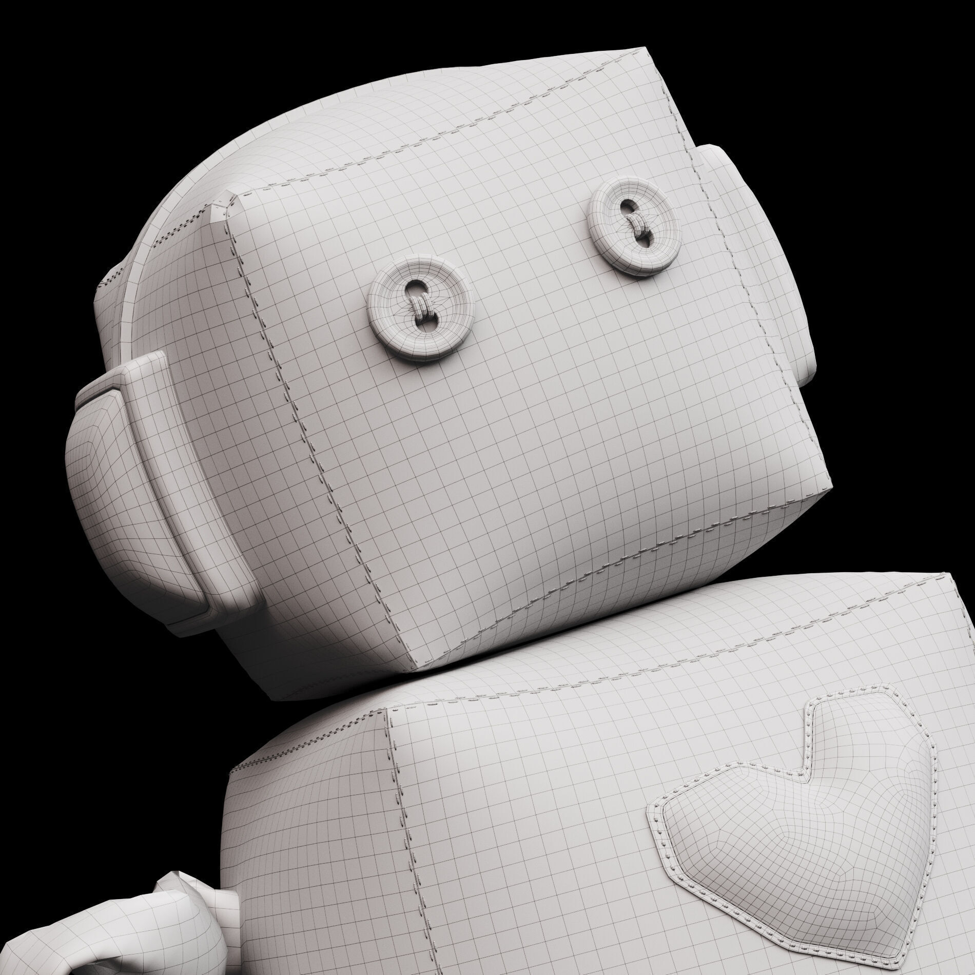 Robot soft toy 3D model_13
