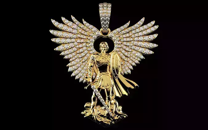 St Michael Gold N1267 3D print model