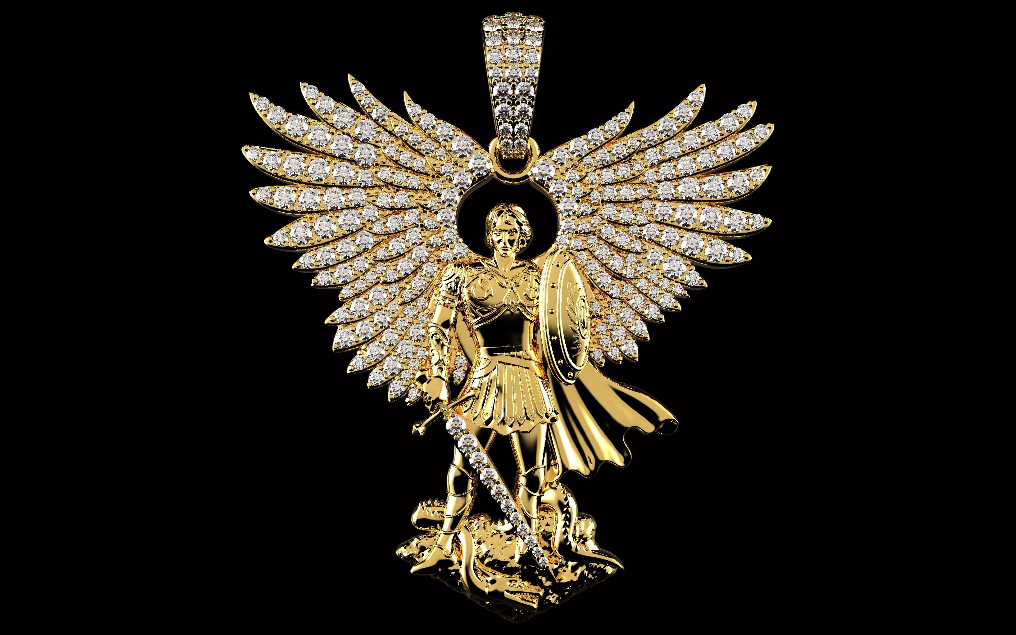 St Michael Gold N1267 3D print model