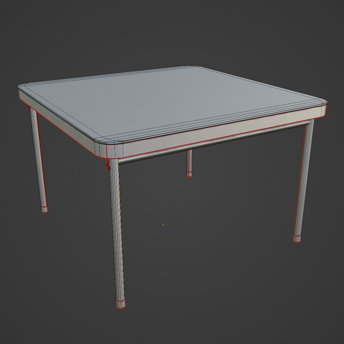 Folding Table 01  Low-poly 3D model_7
