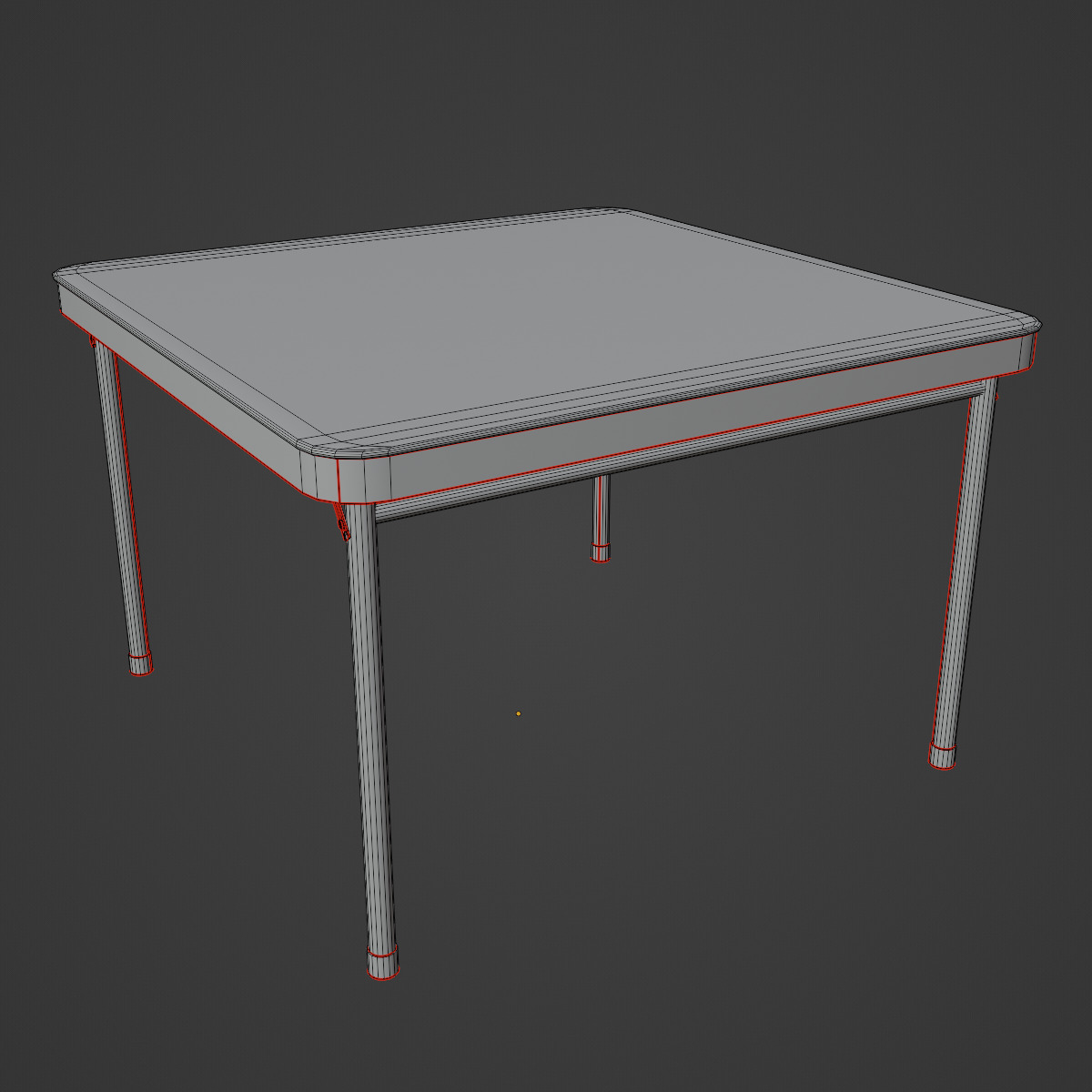 Folding Table 01  Low-poly 3D model_9