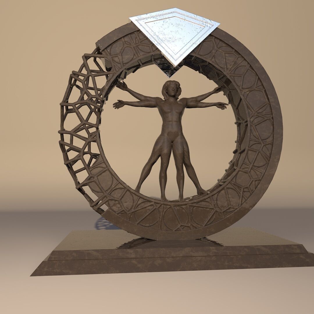 Da Vinci Vitruvian Man 3D print model_2
