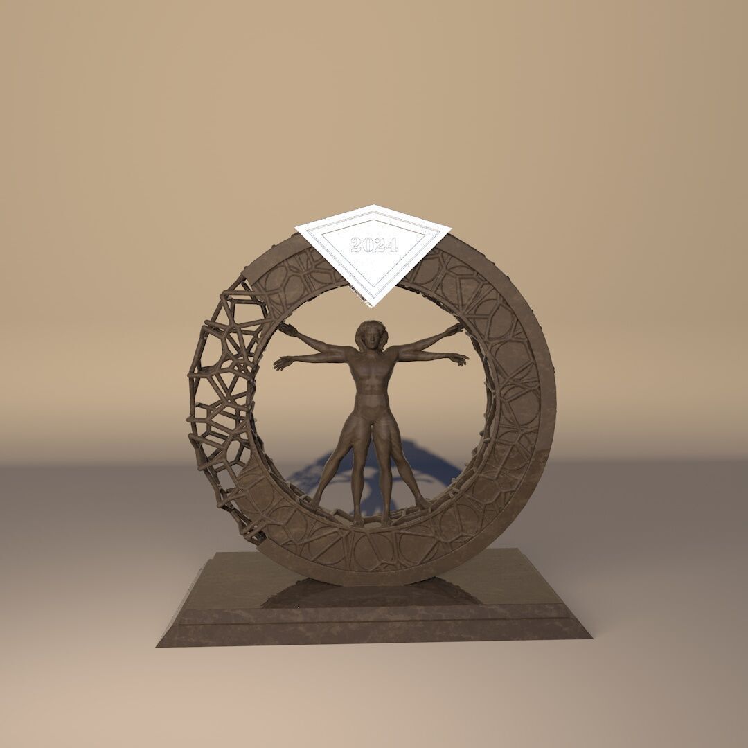 Da Vinci Vitruvian Man 3D print model_6