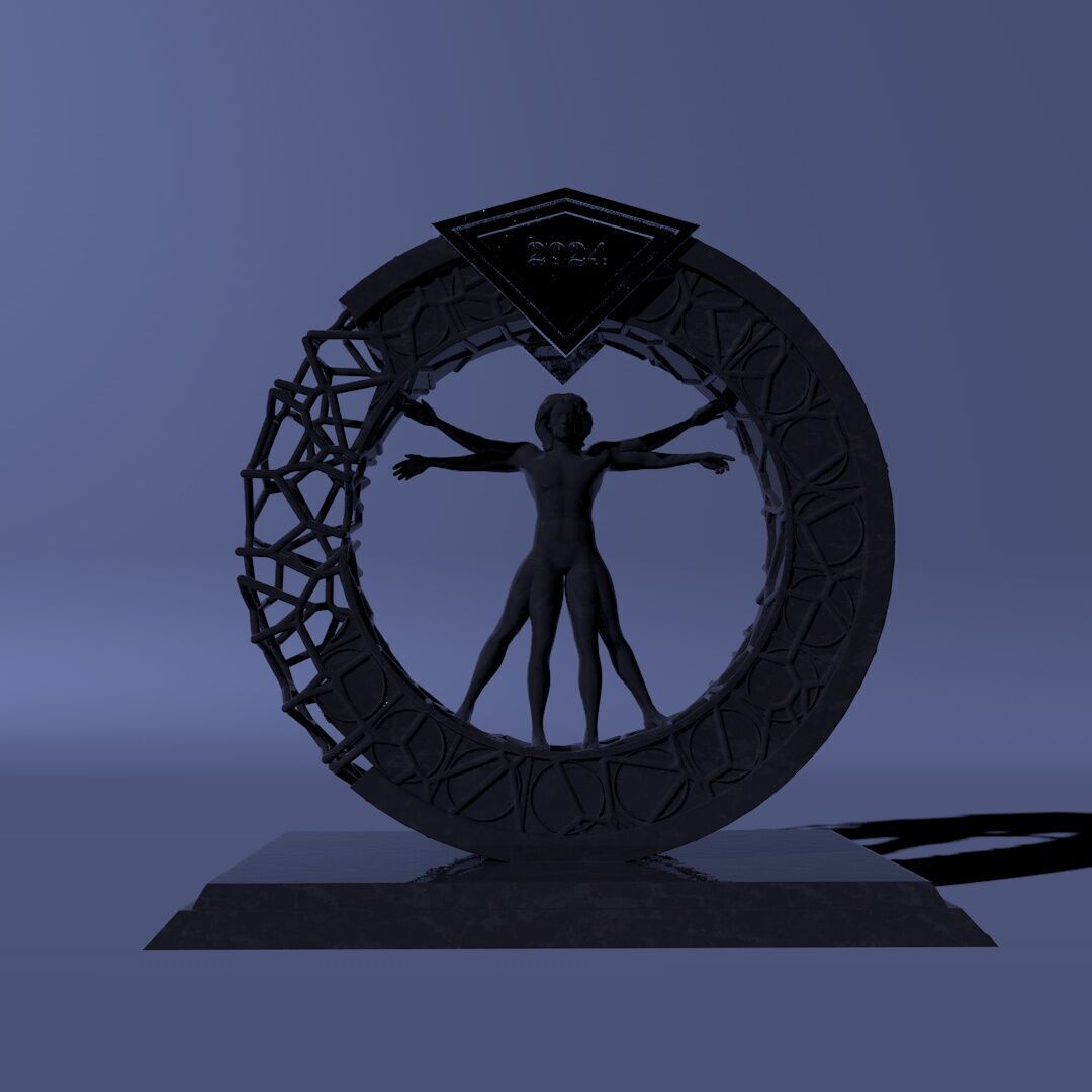 Da Vinci Vitruvian Man 3D print model_1