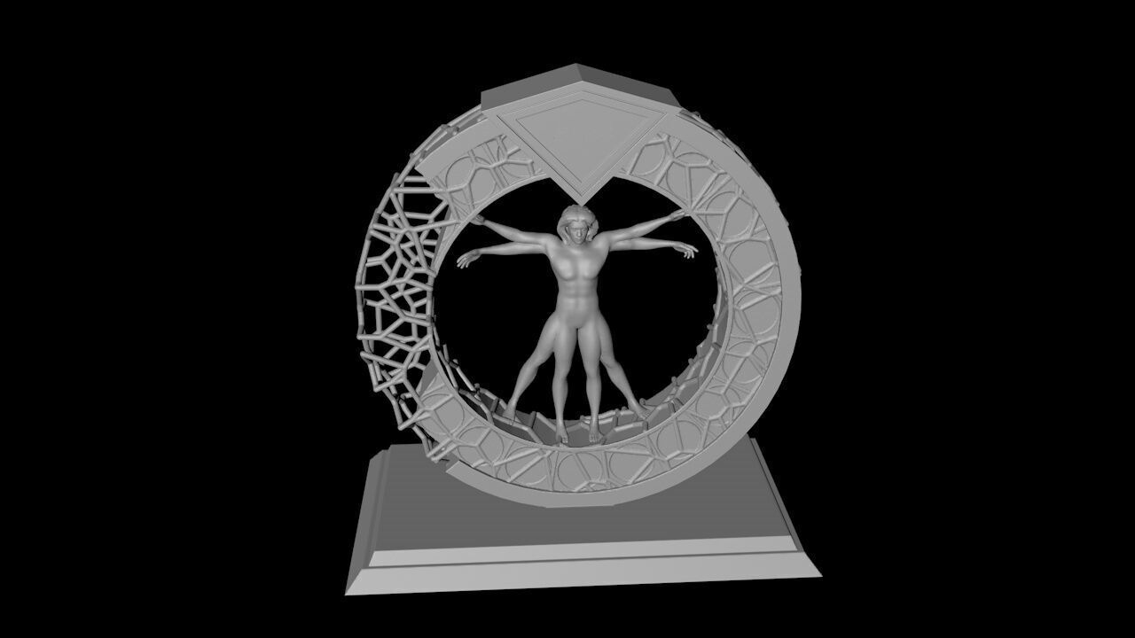 Da Vinci Vitruvian Man 3D print model_9