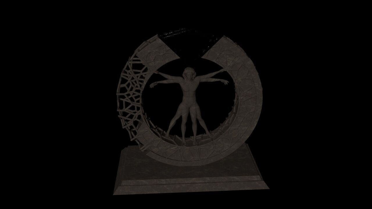 Da Vinci Vitruvian Man 3D print model_5