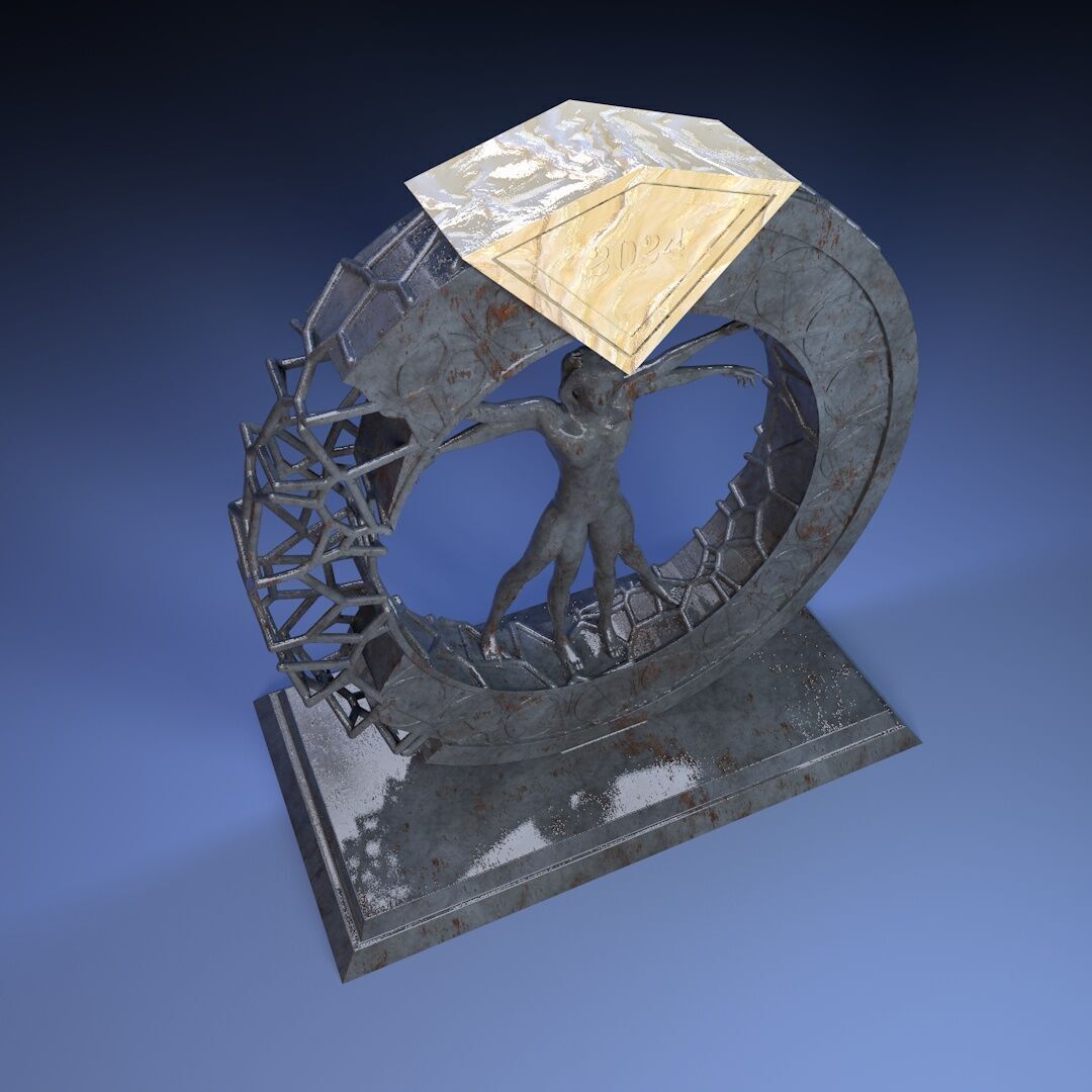 Da Vinci Vitruvian Man 3D print model_8