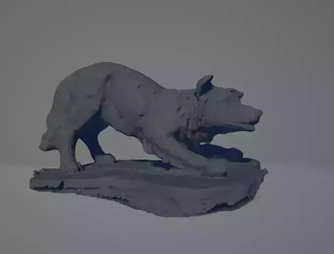 Wolf statue 3D scan