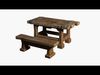 Medieval table 2 Low-poly 3D model_1