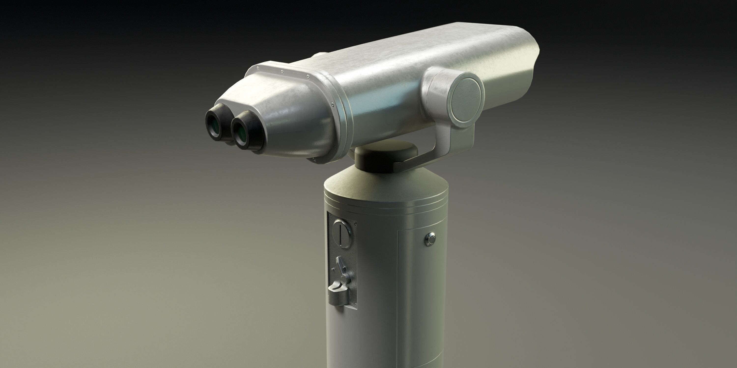 Tower Binocular Viewer PBR Low-poly 3D model_2