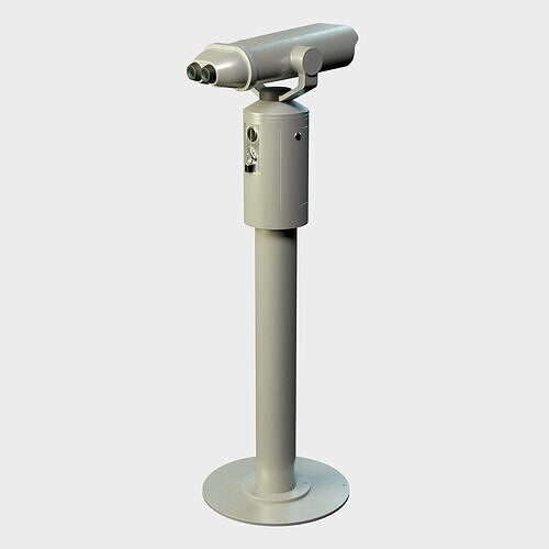 Tower Binocular Viewer PBR Low-poly 3D model