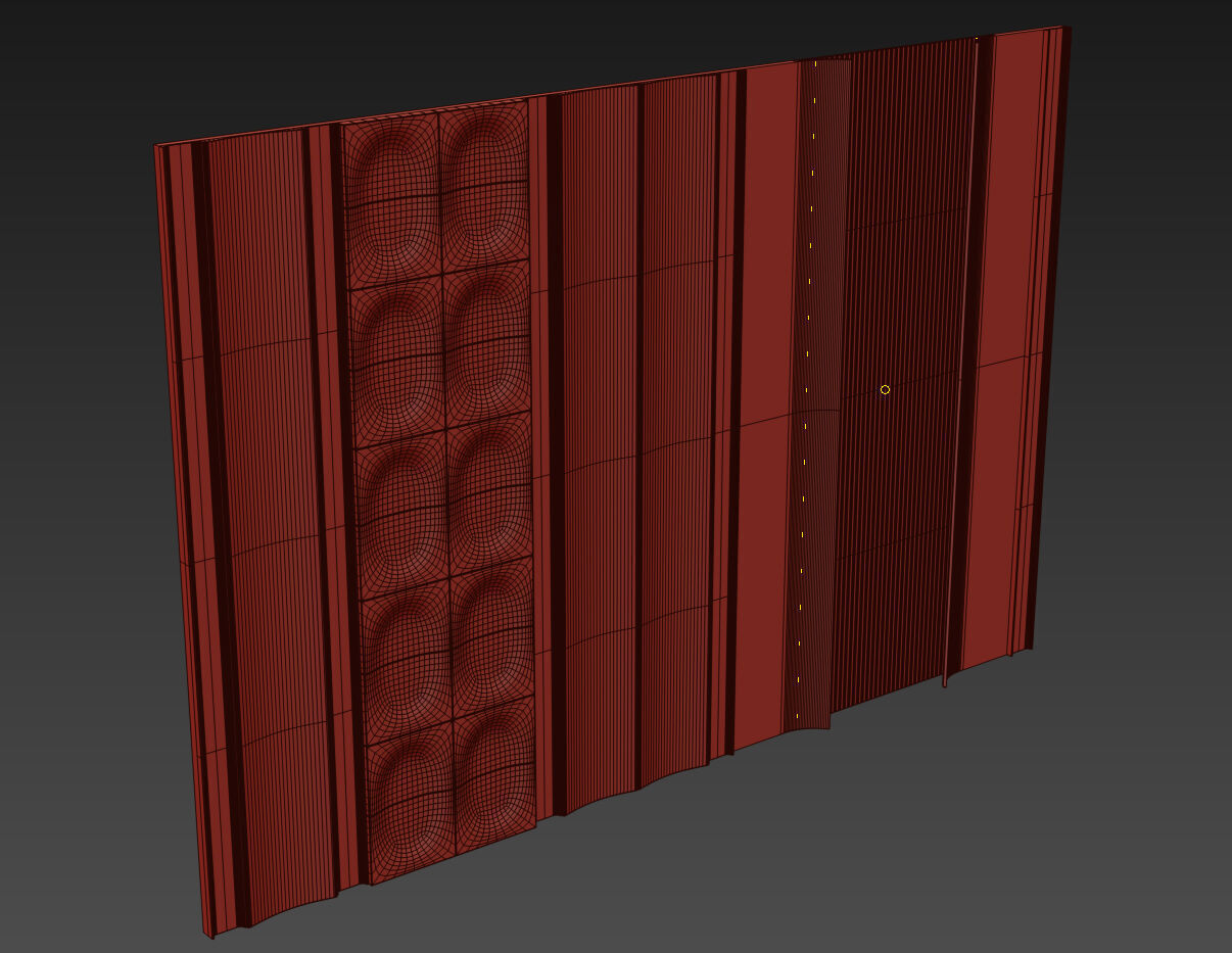 Decorative V22 Wall Panels 3D model_6