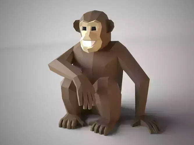 chimpanzee low poly