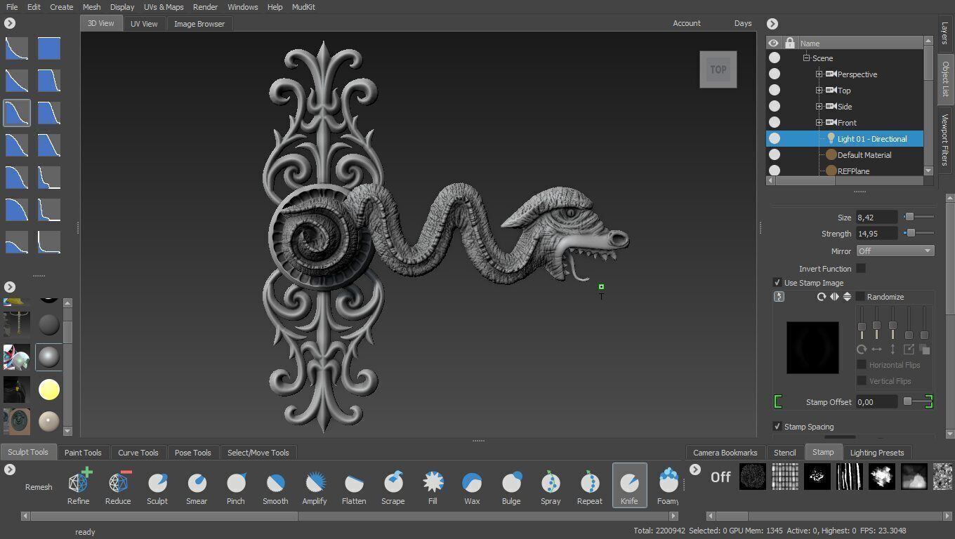 Haunted Mansion Snake Door Handle 3D Printable Sculpt 3D print model_18