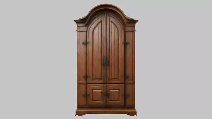 Wooden closet Medieval Furniture tall interior decor