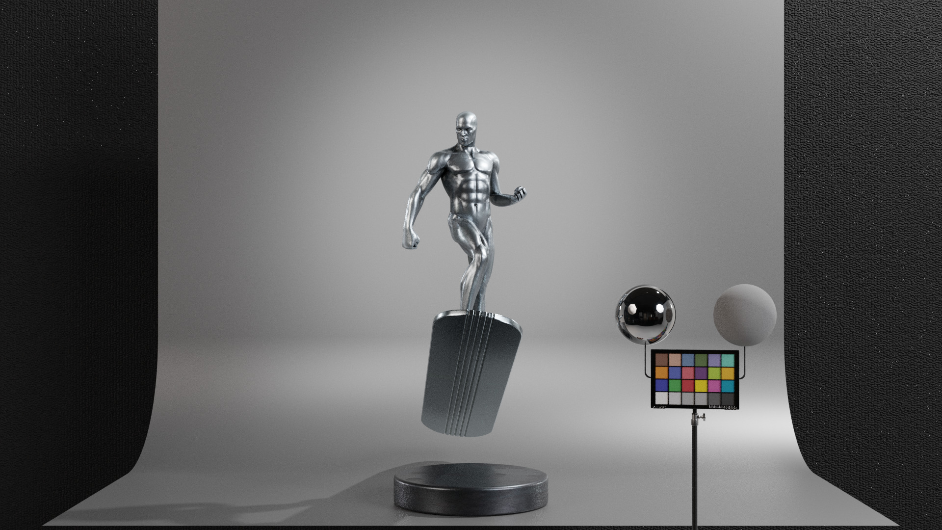 Silver Surfer Low-poly 3D model_16