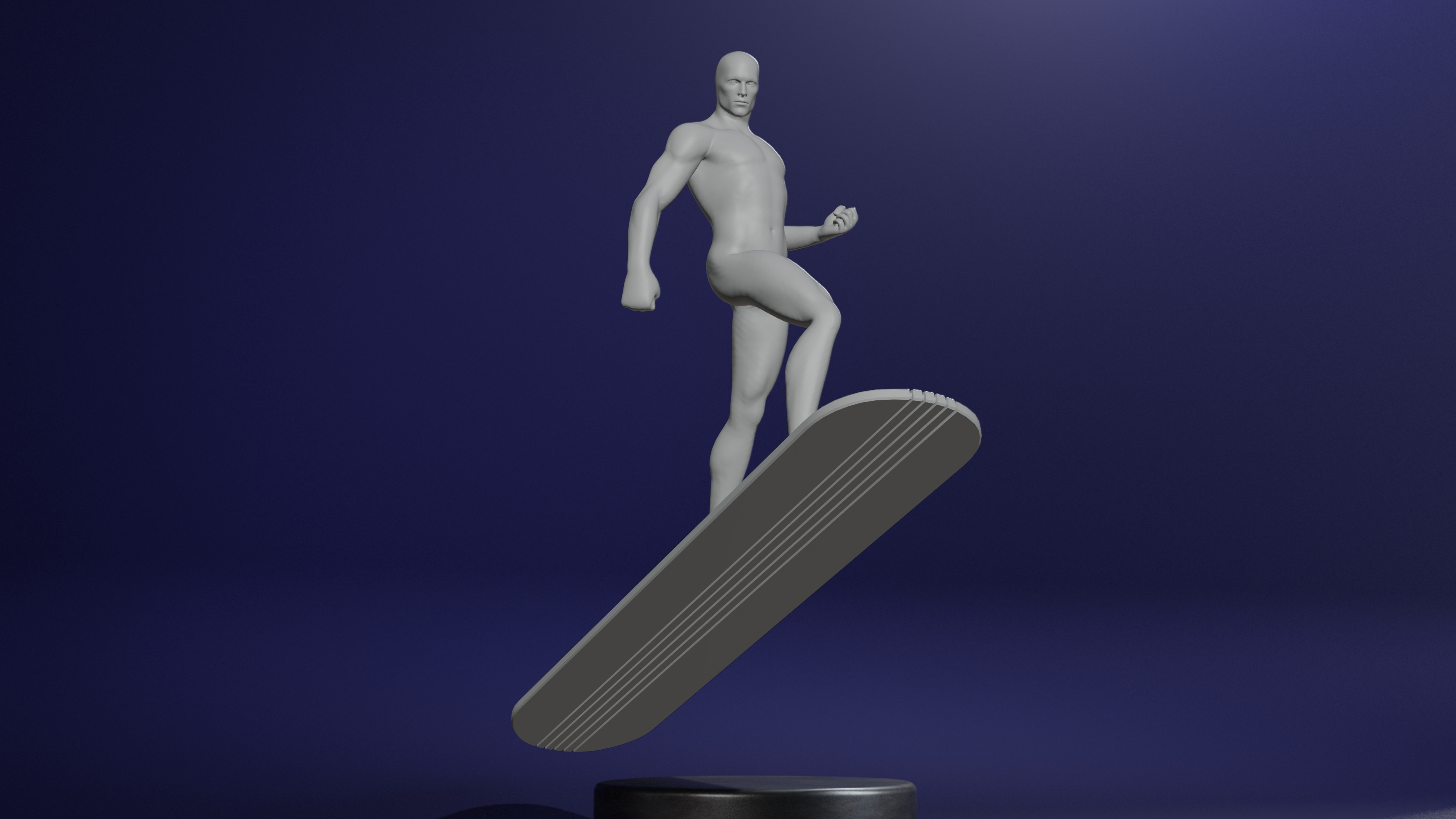 Silver Surfer Low-poly 3D model_18