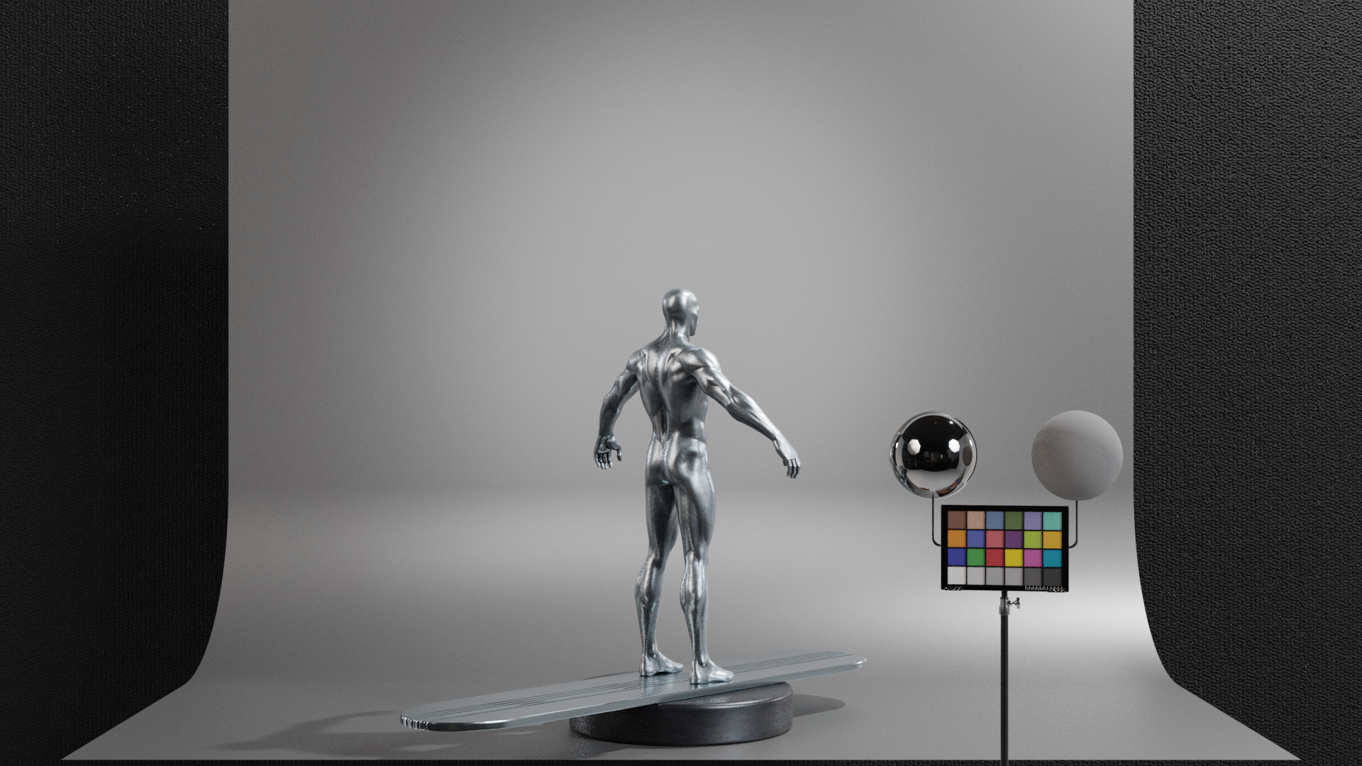 Silver Surfer Low-poly 3D model_4
