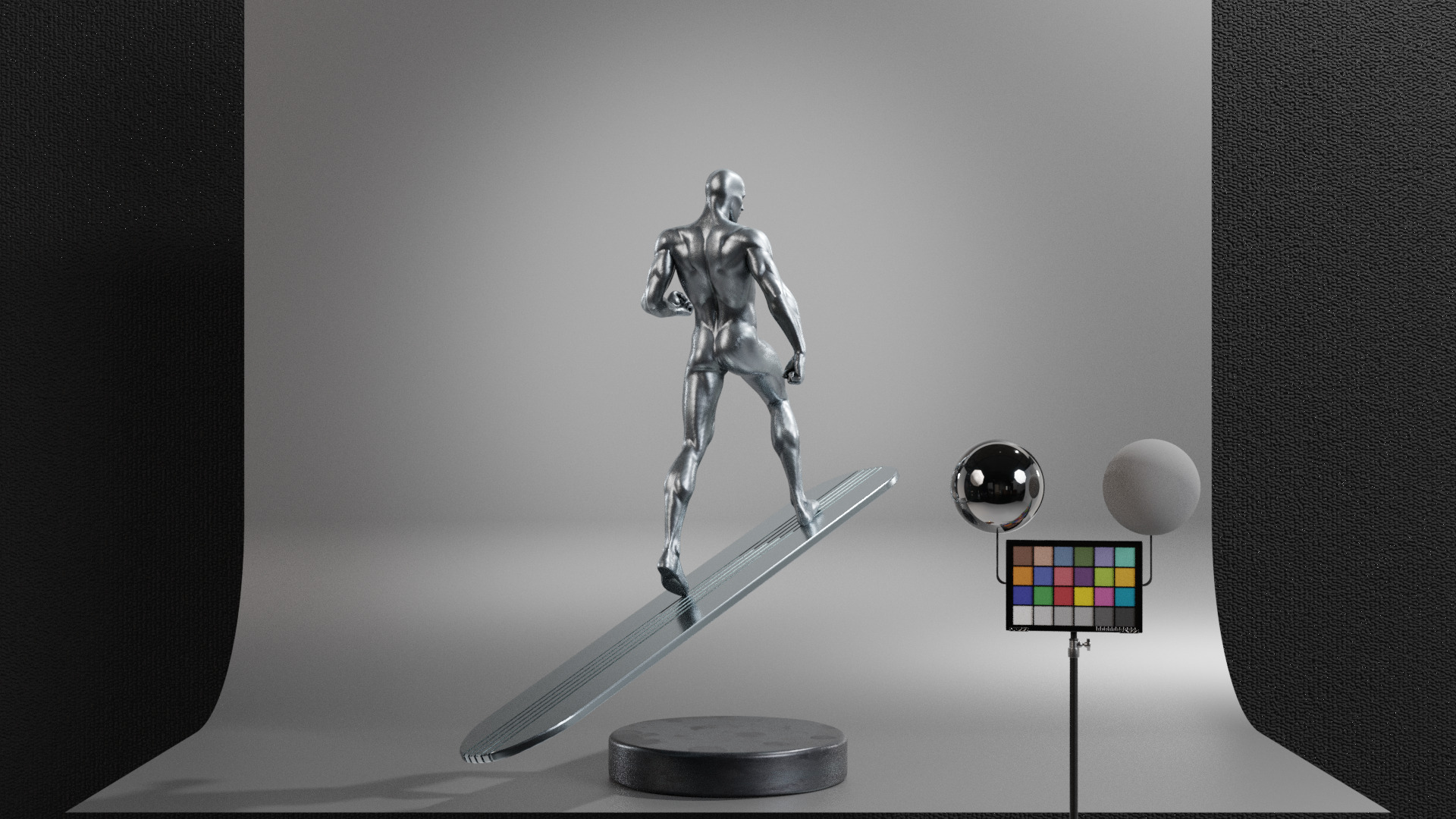Silver Surfer Low-poly 3D model_11