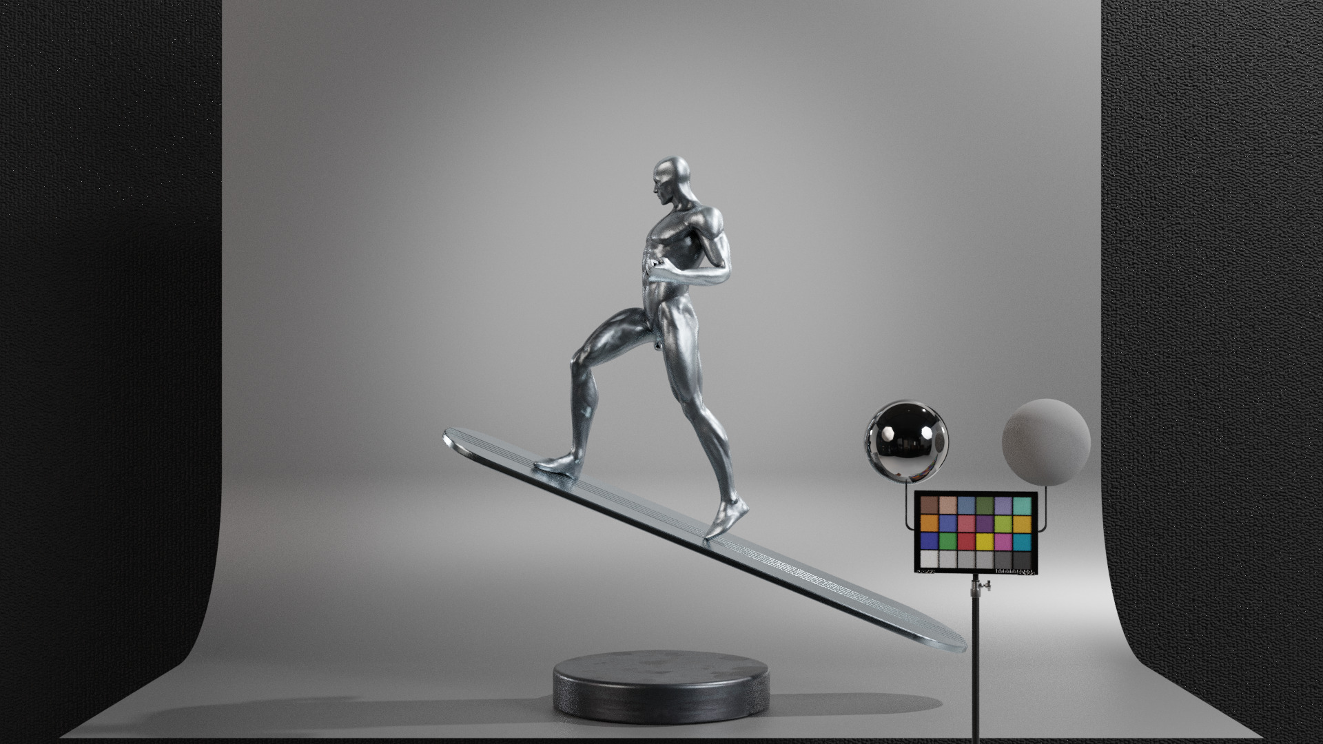 Silver Surfer Low-poly 3D model_14