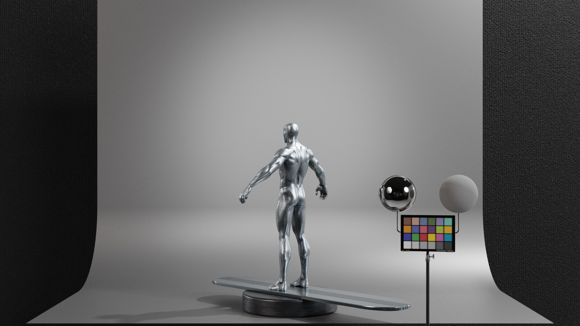 Silver Surfer Low-poly 3D model_6