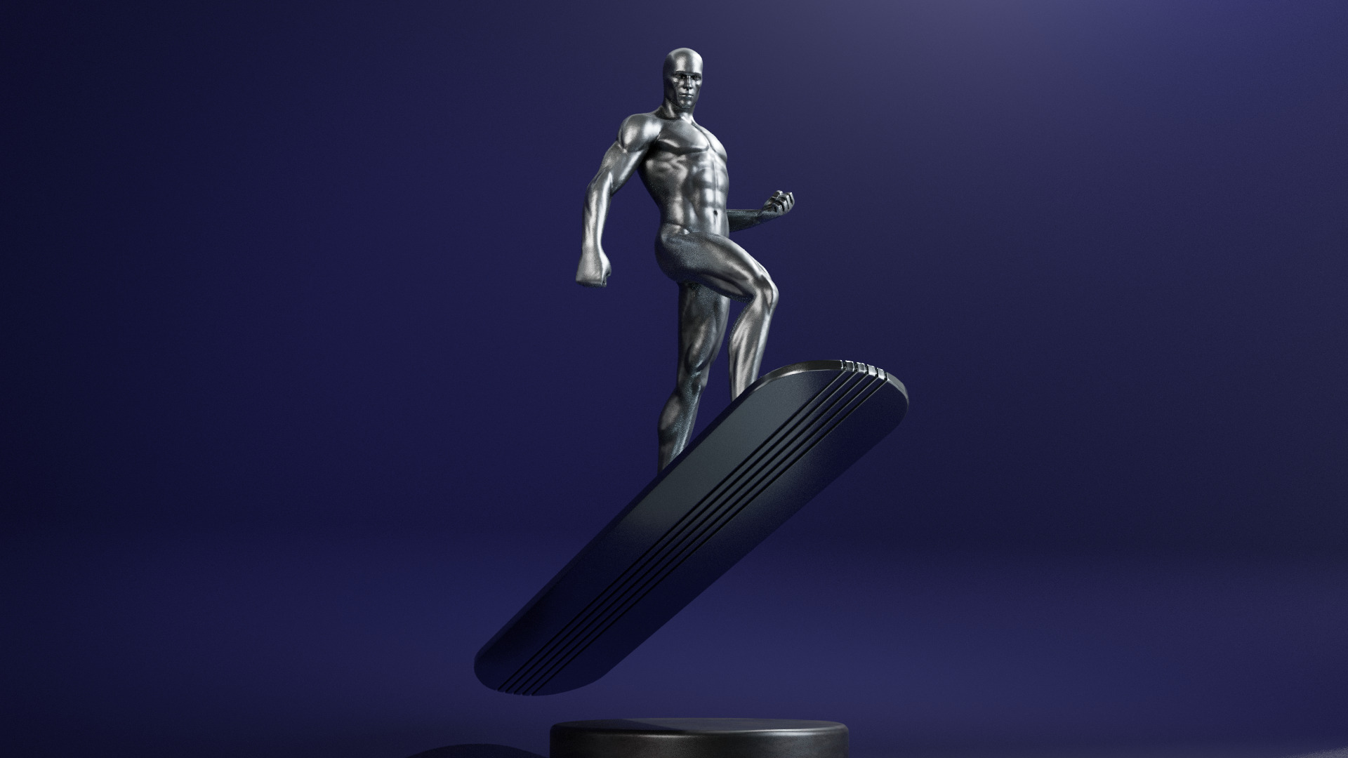 Silver Surfer Low-poly 3D model_17