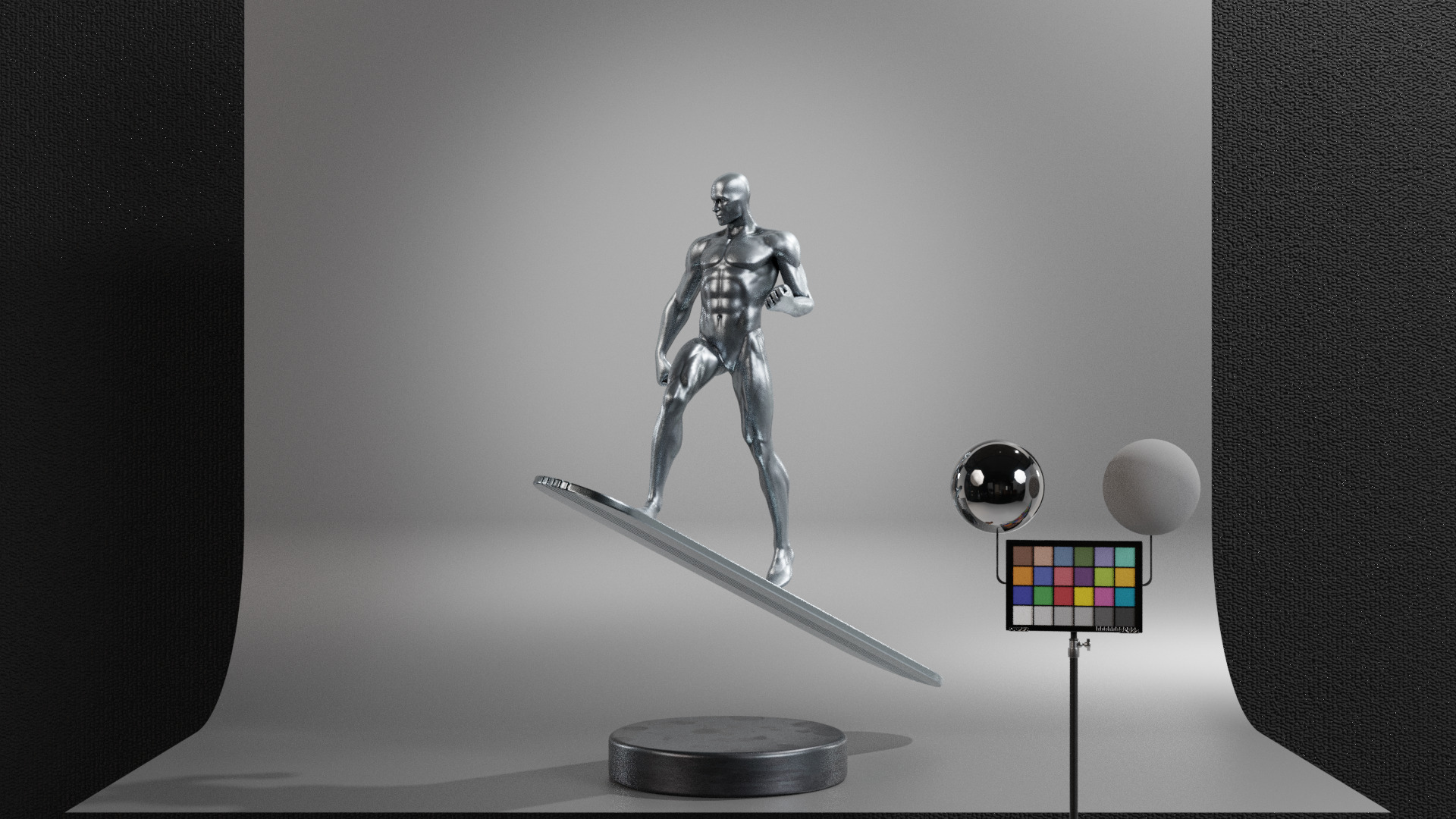 Silver Surfer Low-poly 3D model_15