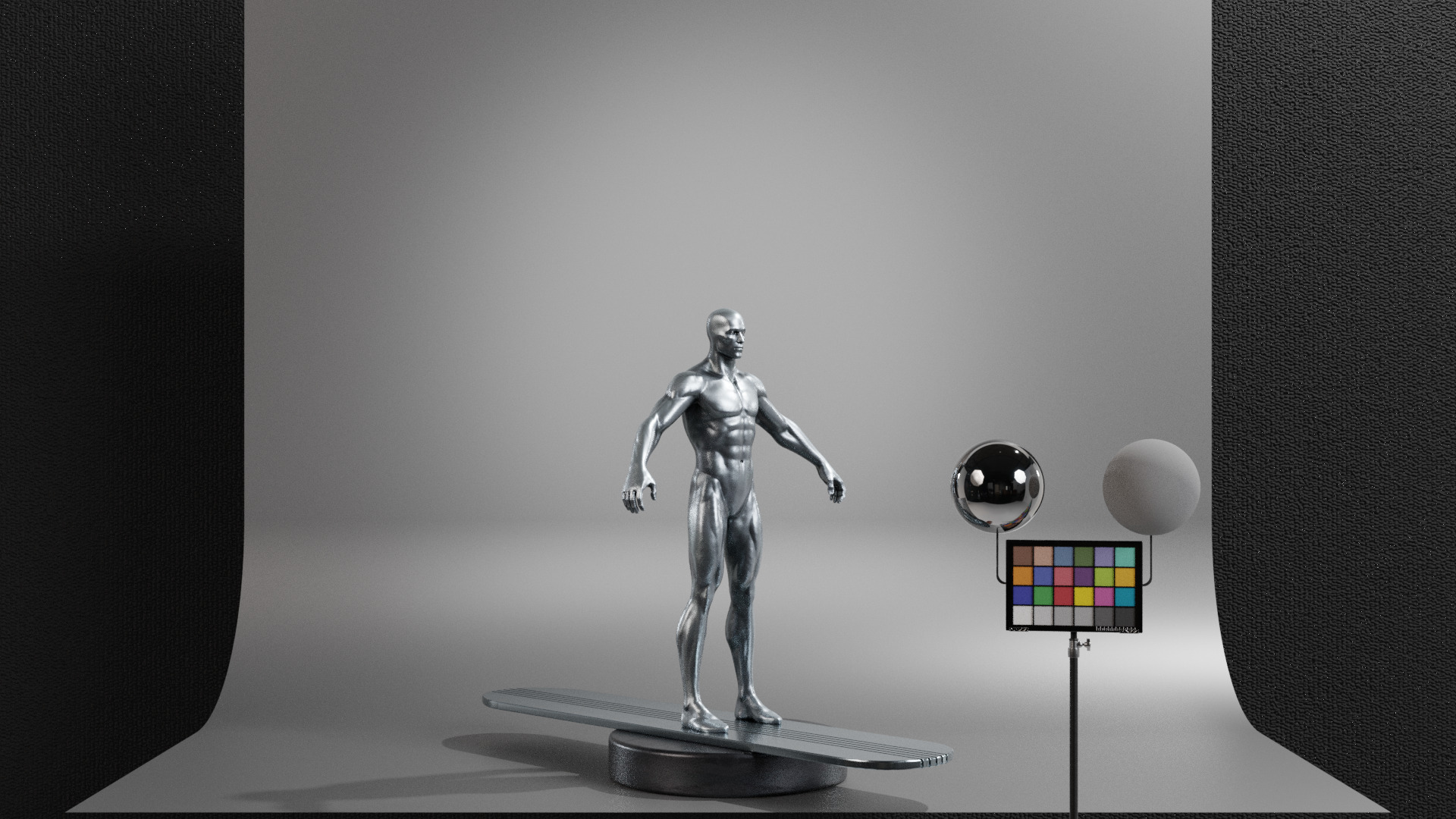 Silver Surfer Low-poly 3D model_2